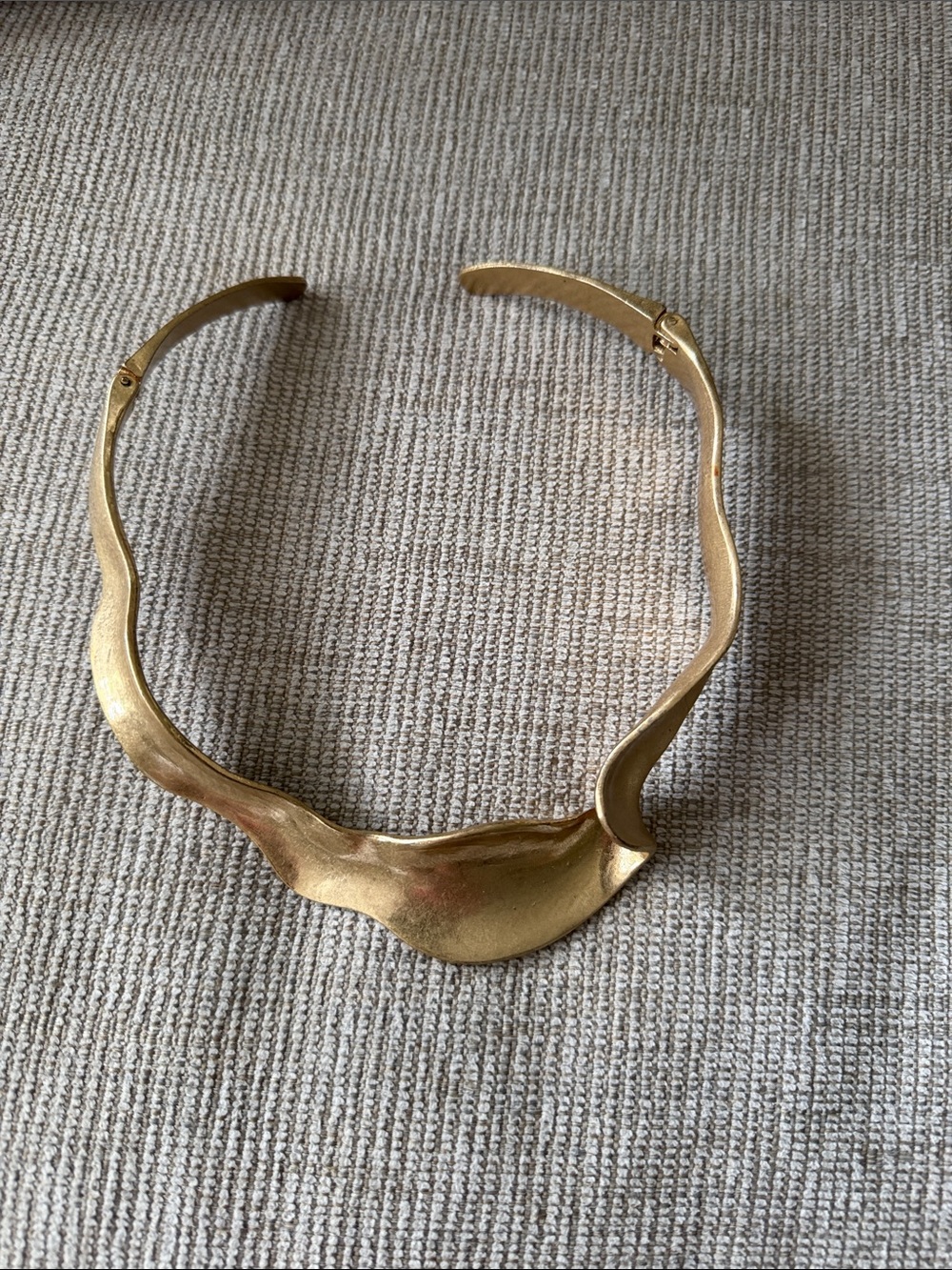Zara Gold Sculptural Collar Necklace